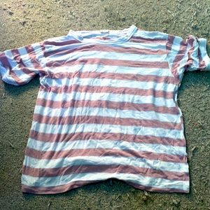 Children’s size medium pink and white striped T